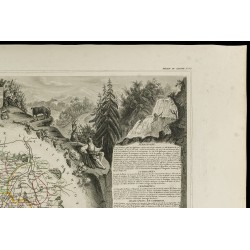 Gravure de 1852 - Carte géographique du Puy De Dôme - 3