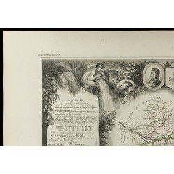 Gravure de 1852 - Carte géographique de Tarn-et-Garonne - 2
