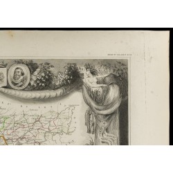 Gravure de 1852 - Carte géographique de Tarn-et-Garonne - 3
