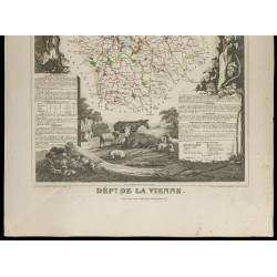 Gravure de 1852 - Carte géographique de la Vienne - 3