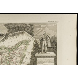 Gravure de 1852 - Carte géographique des Vosges - 3