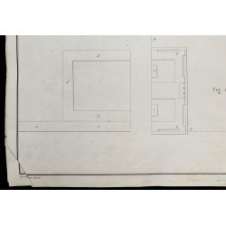 Gravure de 1850 - Plan de la Caserne du génie militaire à Chatham - 4