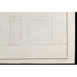 Gravure de 1850 - Plan de la Caserne du génie militaire à Chatham - 5