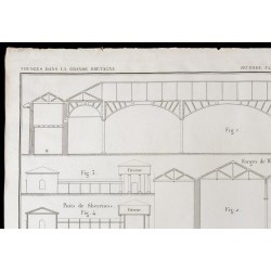 Gravure de 1850 - Plan du port de Portsmouth - 2
