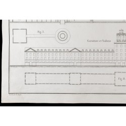 Gravure de 1850 - Plan du port de Portsmouth - 4