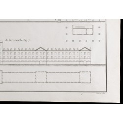 Gravure de 1850 - Plan du port de Portsmouth - 5