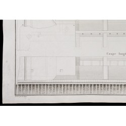 Gravure de 1850 - Formes de construction pour bateaux - 4