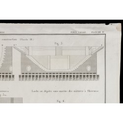 Gravure de 1850 - Murs de quai de l'arsenal de Sheernes - 3