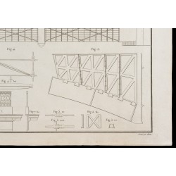 Gravure de 1850 - Pont de Vauxhall & Pont de Southwa - 5