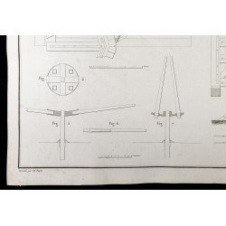 Gravure de 1850 - Portes des docks de Londres - 4