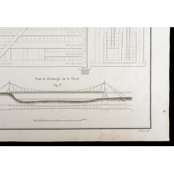 Gravure de 1850 - Portes des docks de Londres - 5