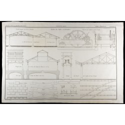 Gravure de 1850 - Plan des Docks des Indes occidentales - 1