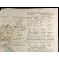 Gravure de 1830 - Grande carte géographique de l'Empire Romain - 3