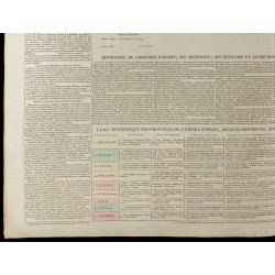 Gravure de 1830 - Grande carte géographique de l'Empire Romain - 4