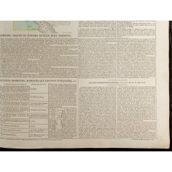 Gravure de 1830 - Grande carte géographique de l'Empire Romain - 5