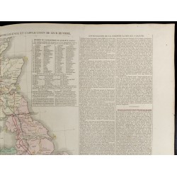 Gravure de 1830 - Grande carte géographique des Îles britanniques - 3