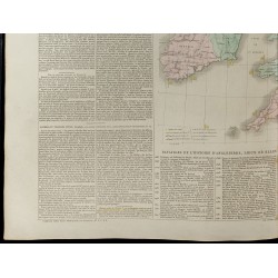Gravure de 1830 - Grande carte géographique des Îles britanniques - 4