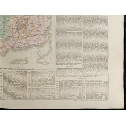 Gravure de 1830 - Grande carte géographique des Îles britanniques - 5
