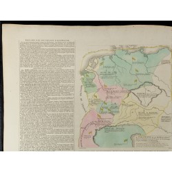 Gravure de 1830 - Grande carte historique de l'Allemagne - 2