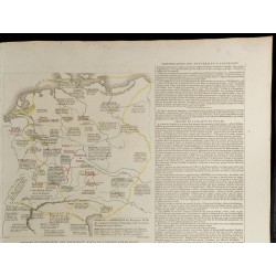 Gravure de 1830 - Grande carte historique de l'Allemagne - 3