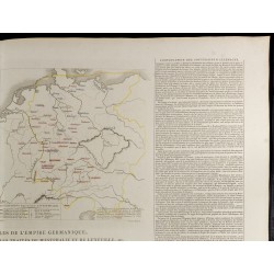 Gravure de 1830 - Grande carte historique de l'Allemagne - 3