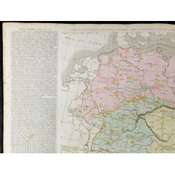 Gravure de 1830 - Grande carte géographique de l'Allemagne - 2