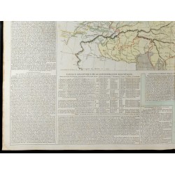 Gravure de 1830 - Grande carte géographique de l'Allemagne - 4