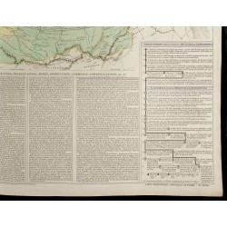 Gravure de 1830 - Grande carte géographique de l'Empire russe - 5