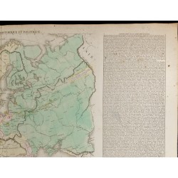 Gravure de 1830 - Grande carte géographique de L'Europe - 3