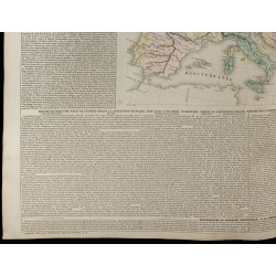 Gravure de 1830 - Grande carte géographique de L'Europe - 4