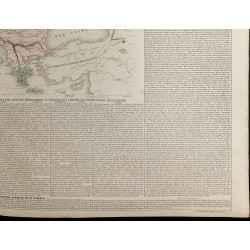 Gravure de 1830 - Grande carte géographique de L'Europe - 5
