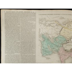 Gravure de 1830 - Grande carte géographique de l'Asie - 2