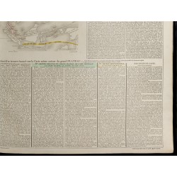 Gravure de 1830 - Grande carte géographique de l'Asie - 5