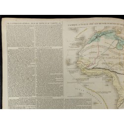 Gravure de 1830 - Grande carte géographique de l'Afrique - 2