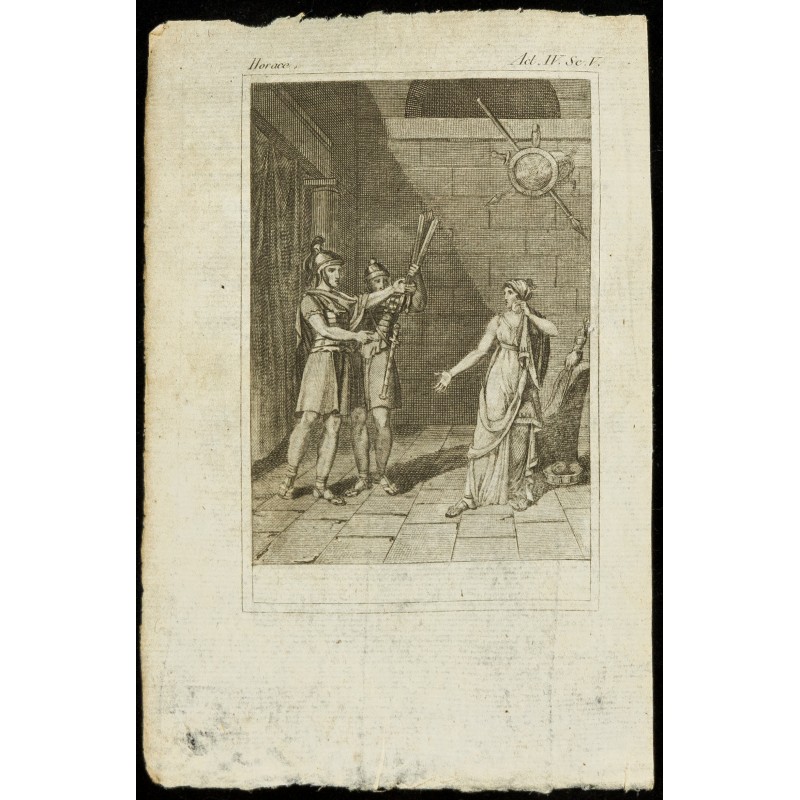 Gravure de 1810 - Gravure sur Horace - 1