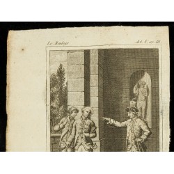 Gravure de 1810 - Gravure sur Le menteur - 2