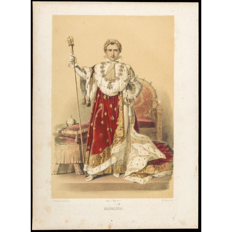 Gravure de 1846 - Portrait de Napoléon Bonaparte - 1
