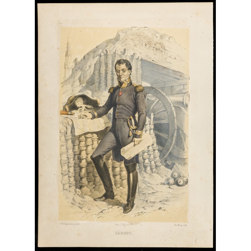 Gravure de 1846 - Portrait du Général Carnot - 1