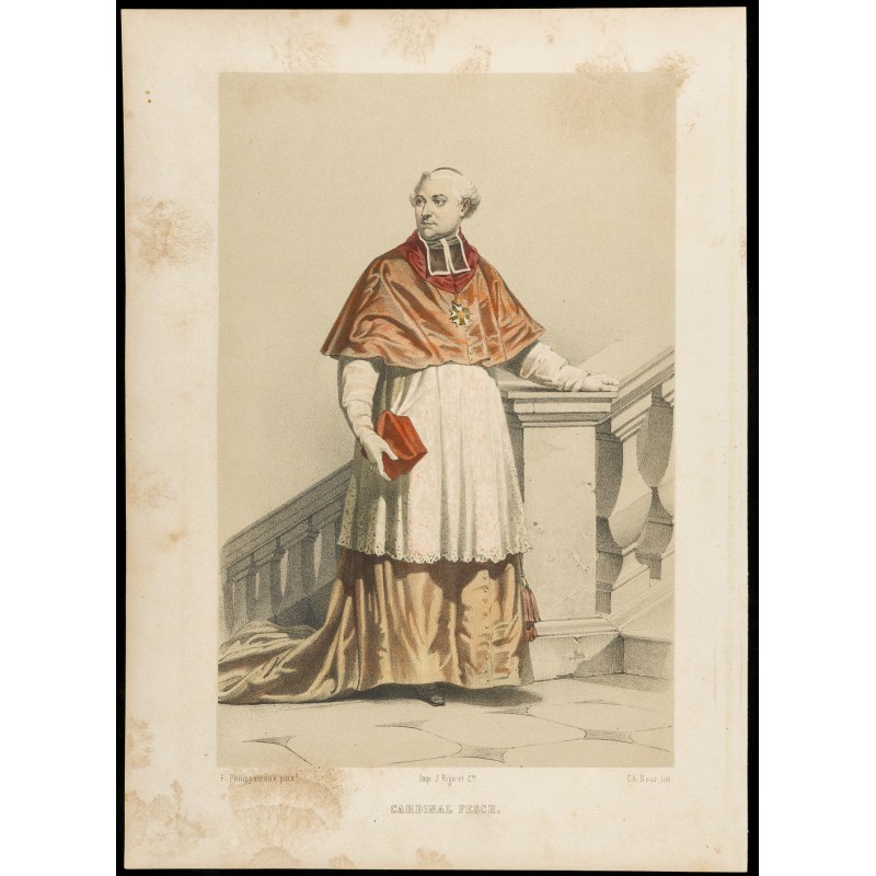 Gravure de 1846 - Portrait du Cardinal Joseph Fesh - 1