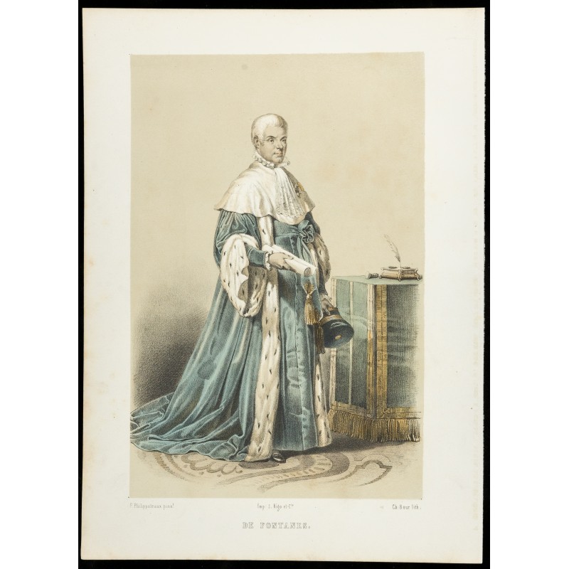 Gravure de 1846 - Portrait de Louis de Fontanes - 1