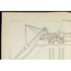 Gravure de 1886 - Plan d'un terrassier à vapeur français - 2