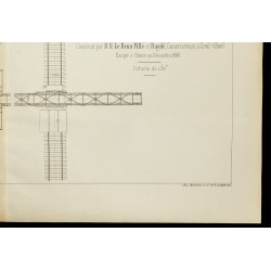 Gravure de 1886 - Plan d'un terrassier à vapeur français - 5