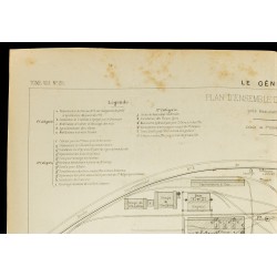 Gravure de 1886 - Plan de l'usine de St Montant à Beaucaire - 2