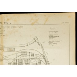 Gravure de 1886 - Plan de l'usine de St Montant à Beaucaire - 3