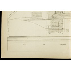 Gravure de 1886 - Plan de l'usine de St Montant à Beaucaire - 4