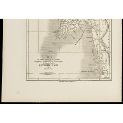 Gravure de 1860 - Carte du Royaume d'Ava (Birmanie) - 3