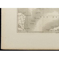Gravure de 1860 - Carte ancienne de l'archipel des Antilles - 4