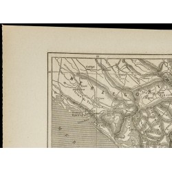 Gravure de 1860 - Carte ancienne du Monténégro - 2