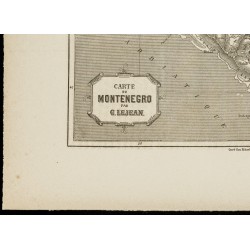 Gravure de 1860 - Carte ancienne du Monténégro - 4