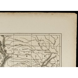 Gravure de 1860 - Carte ancienne des États-Unis & Mexique - 3